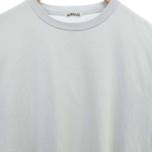 AURALEE LUSTER PLAITING S/S TEE Tシャツ カットソー 半袖 3 ライトグレー