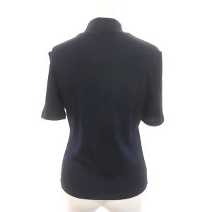 Theory 24SS Shine Rib SS Rib Mocknk ショートスリーブカットソー 半袖 S 紺 ネイビー