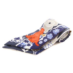 ツイリー BINGATA 刺繍入り スカーフ ネイビー