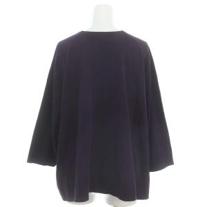 JURGEN LEHL ラグランロングスリーブカットソー 八分袖 プルオーバー M 紫 パープル