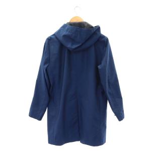 EDIFICE フーデッドスプリングコート ロング S 紺 ネイビー