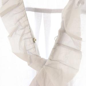 GALERIE VIE 24SS インドコットン フリルシャツ ブラウス 長袖 フロントボタン F グレー