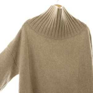 L'Appartement タートルネック ニット セーター 長袖 ウール カシミヤ混 ベージュ