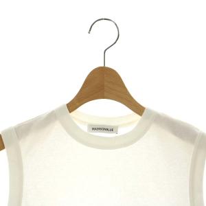 MADISONBLUE コットン タンクトップ カットソー ノースリーブ 01 白 ホワイト