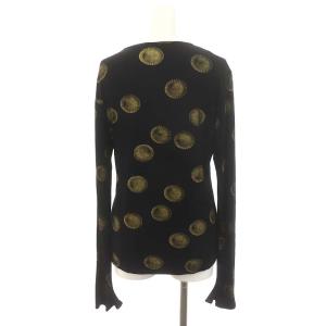 agnes b. 総柄 長袖カットソー ショートパンツ セットアップ プルオーバー イージー ジョガー 黒 ブラック ゴールド