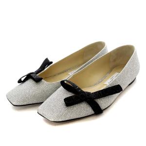 Veda Ballerina リボン グリッター バレエシューズ パンプス フラット スクエアトゥ 36