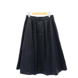 TOCCA 24SS CRISP LETTUCE スカート ギャザー ミモレ ロング タック 4 L 黒 ブラック SKTOCS0370