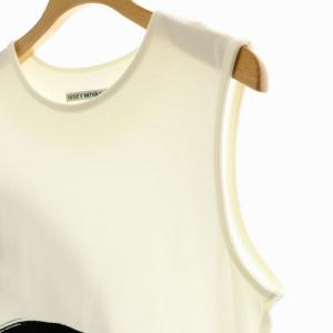ISSEY MIYAKE 22AW WINDING JERSEY ノースリーブ ワンピース 2 ホワイト ブラック