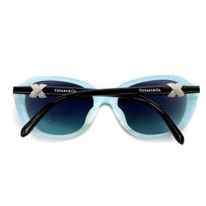 TIFFANY&Co. サングラス グラデーションブラウン 度なし 5518-140 ブラック×マーブルスカイブルー TF4108-B-F 81939S