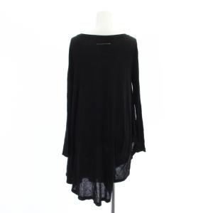 MM6 Maison Margiela 3WAY ワンピース ひざ丈 長袖 クルーネック S 黒 ブラック /AT OS
