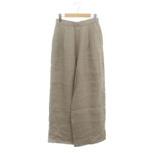 24SS リネンイージーワイドパンツ 36 ベージュ /NR OS