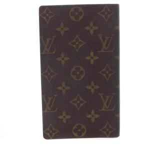 LOUIS VUITTON モノグラム ポルト シェキエ カルト クレディ 長札入れ 茶色 ブラウン M62225