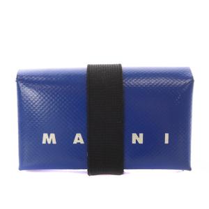 origami 三つ折り財布ミニ財布 ロゴ 青 ブルー 黒 ブラック pfmi0007u2p5769 /SR16