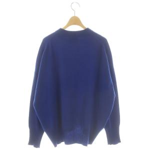 JOURNAL STANDARD 23AW カシミヤクルーネックプルオーバー ニット セーター 長袖 F 青 ブルー
