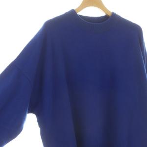 JOURNAL STANDARD 23AW カシミヤクルーネックプルオーバー ニット セーター 長袖 F 青 ブルー