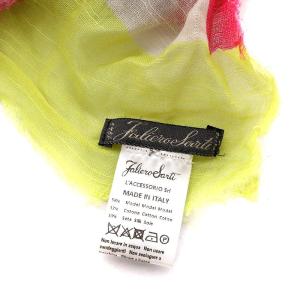 Faliero Sarti ストール 大判 シルク混 絹混 ナンバープリント マルチカラー