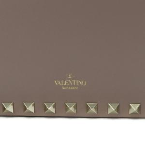 VALENTINO GARAVANI ロックスタッズ チェーンウォレット ローズブラウン