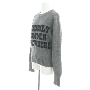 MADISONBLUE - マディソンブルー　プリンテッドセーター　ニット　グレー　XS マディソンブルー プリンテッドセーター ニット グレー XS
