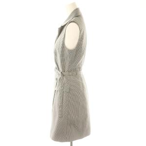 SNIDEL 23SS ノースリジャケットミニワンピース 前開き 千鳥格子 0 黒 白 ブラック ホワイト