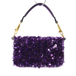 VALENTINO GARAVANI ロコ スモール スパンコールバッグ 2WAY パープル