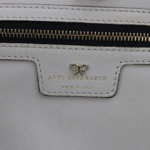 ANYA HINDMARCH WINK SMILY LEATHER TOTE ホワイト