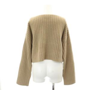 EVERYDAY I LIKE 23AW Cropped Wide リブ プルオーバー ニット セーター 長袖 クロップド モカブラウン
