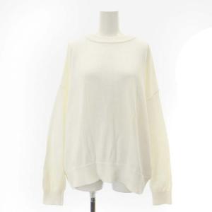 24SS ベーシックニット セーター 長袖 プルオーバー 白 ホワイト