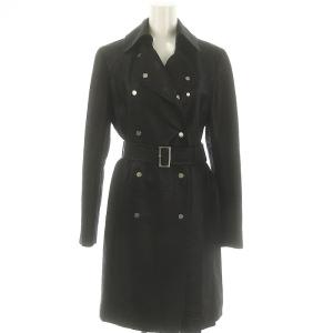 サイドプリーツ フレアコート ミドル丈 2 黒 ブラック /MF OS