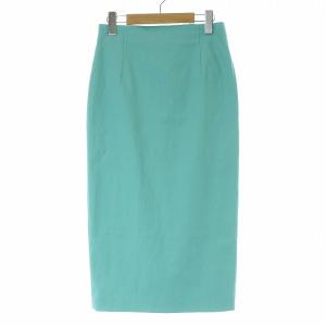 23SS RIRANCHA タイトスカート ミモレ ロング 麻 リネン昆 38 M 水色