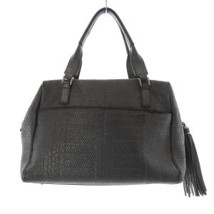 ANYA HINDMARCH フォーガス ボストンバッグ ハンドバッグ ロゴ グレー