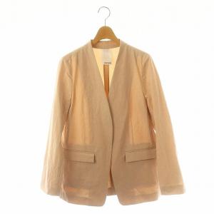 22SS ノーカラージャケット 長袖 フリーサイズ ピンク /KO OS