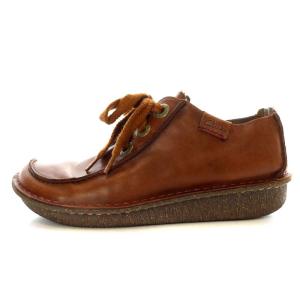 Clarks ファニードリーム カジュアルシューズ レースアップ レザー US7.5 24cm 茶色 ブラウン