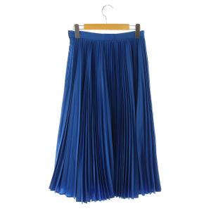 ENFOLD プリーツスカート ロング 38 青 ブルー