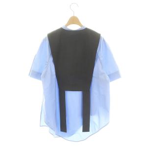 ENFOLD 24SS VEST-LAYERED TOPS 38 ライトブルー