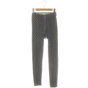 パンツ ドット 水玉 イージー コットン S 紺 ネイビー