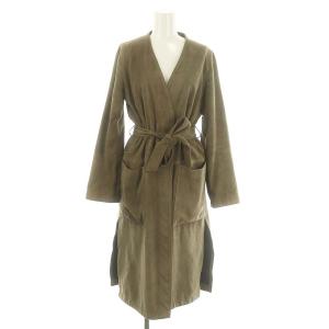 ロングコート ラムレザー XS ベージュ /MF OS