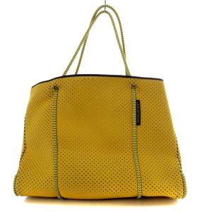 STATE OF ESCAPE トートバッグ ハンドバッグ ネオプレン ポーチ付き 黄色 イエロー