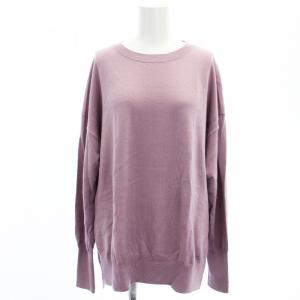SIDE SLIT KNIT サイドスリットニット セーター 長袖 ウール ラベンダーピンク