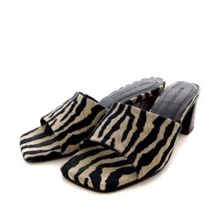 マリジウディセリ MARI GIUDICELLI Zebra Sandal サンダル チャンキーヒール スクエアトゥ 36