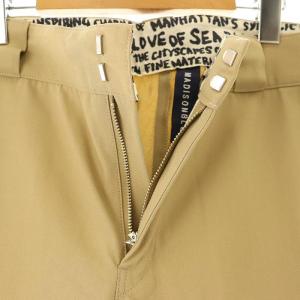MADISONBLUE NO TUCK Straight PT NIDOM パンツ ストレート ジッパーフライ M ベージュ