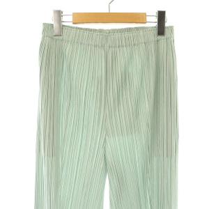 PLEATS PLEASE ISSEY MIYAKE テーパードパンツ プリーツ 4 ミントグリーン