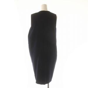 ENFOLD ノースリーブ ワンピース ひざ丈 バックファスナー 36 S 濃紺