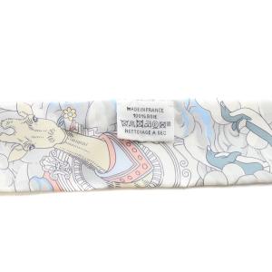 HERMES Sur Mon Nuage 私の雲 ツイリー シルク スカーフ ブラウン ホワイト