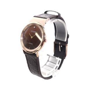 CITIZEN エコドライブ 腕時計 アナログ クオーツ 2針 茶 ブラウン EG7078-12X /AK28