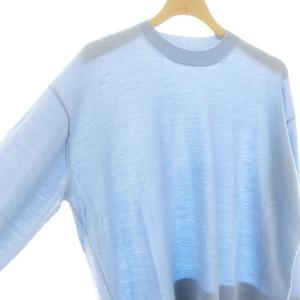 L'Appartement 23SS Slit Sleeve Knit Pullover ニット セーター 長袖 ウール ライトブルー