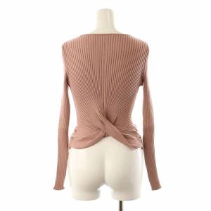 FOXEY エレガントバック リブニットプルオーバー 38 ピンク 37364