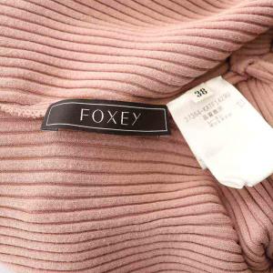 FOXEY エレガントバック リブニットプルオーバー 38 ピンク 37364