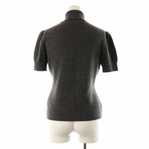 FOXEY BOUTIQUE カシミヤ 半袖 ニットプルオーバー カットソー パフスリーブ 38 グレー 15632