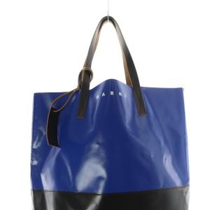 MARNI TRIBECA ショッピングバッグ ブラック ブルー