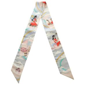 HERMES ツイリー Carres Volants 空飛ぶカレ スカーフ ピンクベージュ